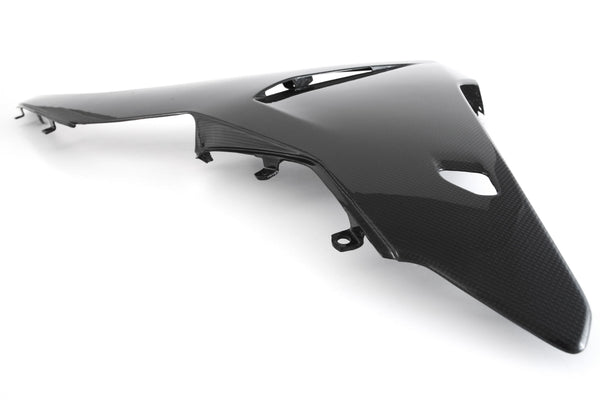 MOTOCORSE Fairing side panel - lower right Trama del carbonio e finitura superficiale - 200P – Plain