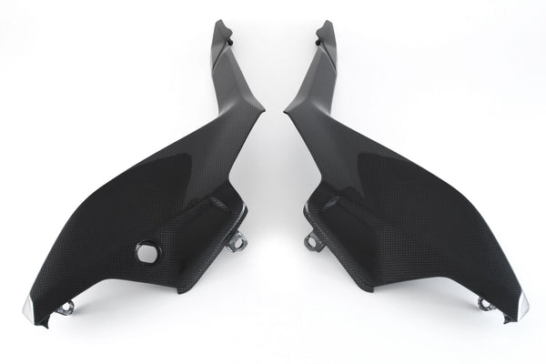 MOTOCORSE Under tank side panels - set Trama del carbonio e finitura superficiale - 200P – Plain