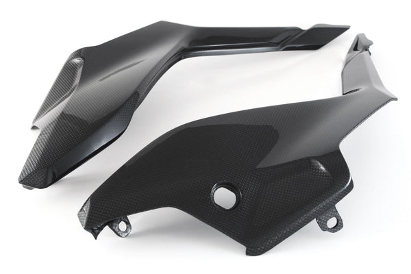 MOTOCORSE Under tank side panels - set Trama del carbonio e finitura superficiale - 200P – Plain