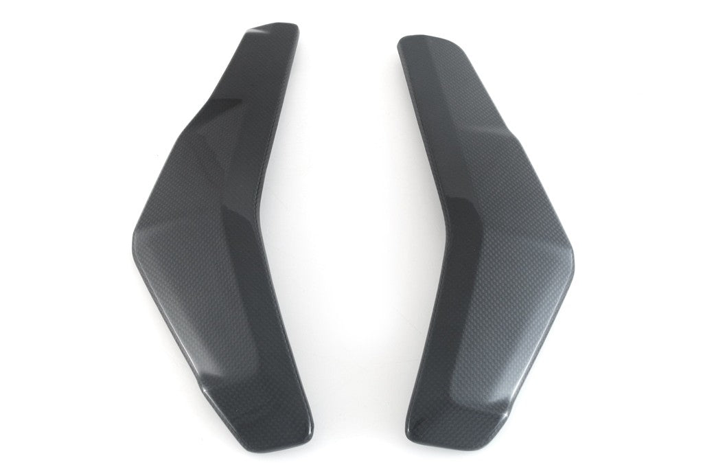 MOTOCORSE RADIATOR COVERS - SET - DUCATI STREETFIGHTER V2 (2022 - 2024) Trama del carbonio e finitura superficiale - 200P – Plain Lucido 1