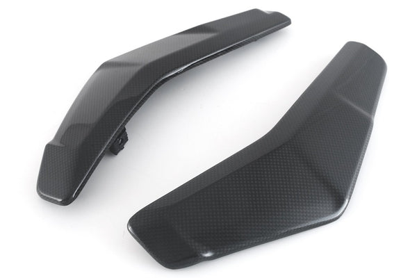 MOTOCORSE RADIATOR COVERS - SET - DUCATI STREETFIGHTER V2 (2022 - 2024) Trama del carbonio e finitura superficiale - 200P – Plain Lucido 2