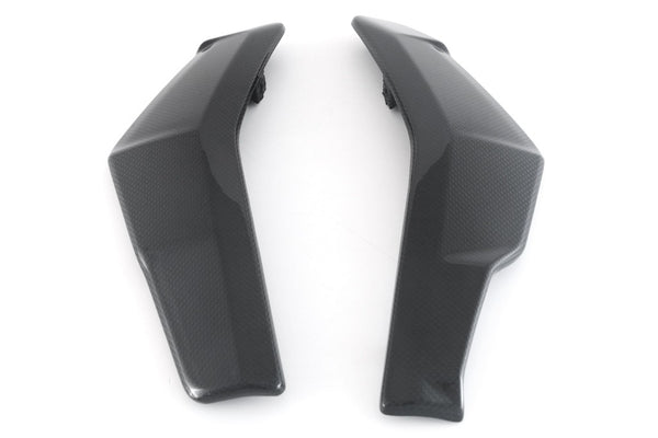 MOTOCORSE RADIATOR COVERS - SET - DUCATI STREETFIGHTER V2 (2022 - 2024) Trama del carbonio e finitura superficiale - 200P – Plain Lucido 4