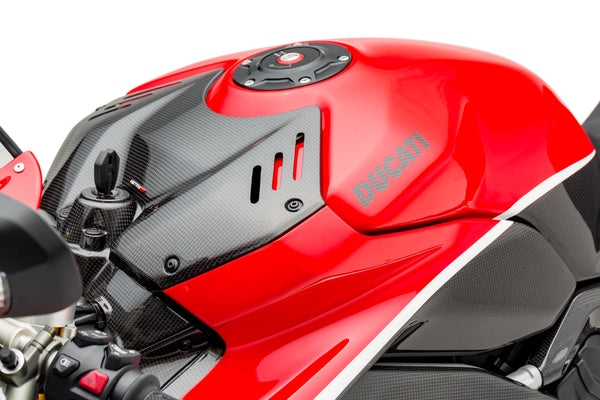 MOTOCORSE Fuel tank Trama del carbonio e finitura superficiale