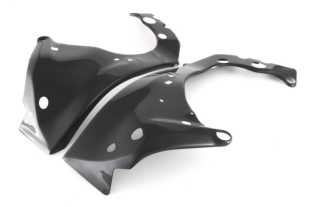 MOTOCORSE FRAME PROTECTION GUARD - SET - YAMAHA YZF-R1 (2015 - ) Trama del carbonio e finitura superficiale - 200P – Plain Lucido 1