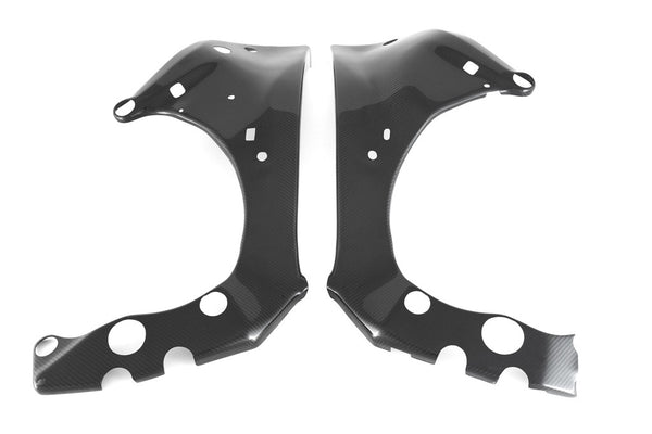 MOTOCORSE FRAME PROTECTION GUARD - SET - YAMAHA YZF-R1 (2015 - ) Trama del carbonio e finitura superficiale - 200P – Plain Lucido 2