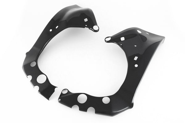 MOTOCORSE FRAME PROTECTION GUARD - SET - YAMAHA YZF-R1 (2015 - ) Trama del carbonio e finitura superficiale - 200P – Plain Lucido 3