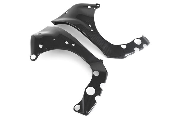 MOTOCORSE FRAME PROTECTION GUARD - SET - YAMAHA YZF-R1 (2015 - ) Trama del carbonio e finitura superficiale - 200P – Plain Lucido 4