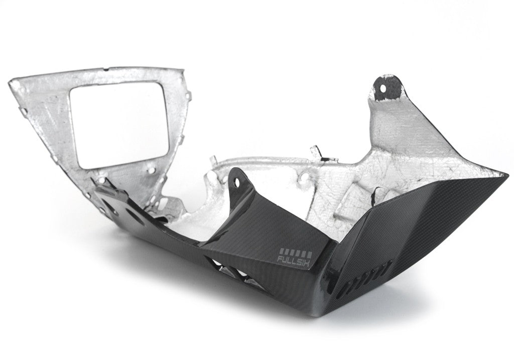 MOTOCORSE BELLY PAN RACE - After market Exhaust without CAT - YAMAHA YZF-R1 (2020-) Trama del carbonio e finitura superficiale - 245T – Twill Lucido 1