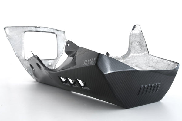 MOTOCORSE BELLY PAN - WITH OEM EXHAUST OR SLIP-ON - YAMAHA YZF-R1 (2020-) Trama del carbonio e finitura superficiale - 245T – Twill Lucido 2
