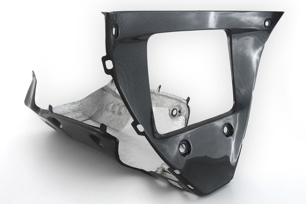 MOTOCORSE BELLY PAN - WITH OEM EXHAUST OR SLIP-ON - YAMAHA YZF-R1 (2020-) Trama del carbonio e finitura superficiale - 245T – Twill Lucido 4