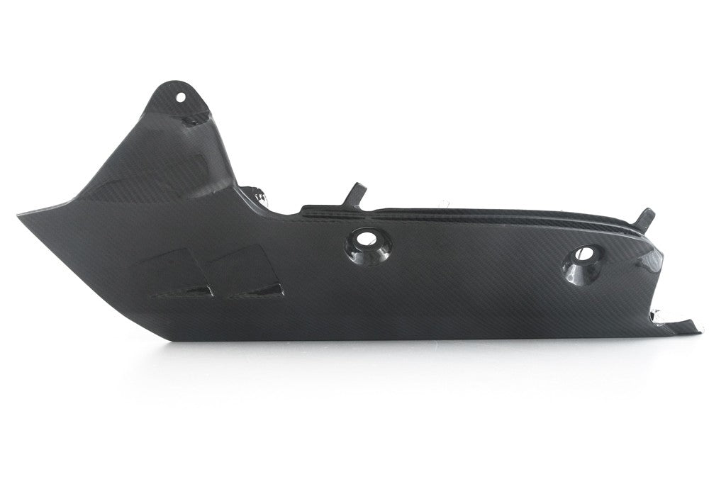 MOTOCORSE BELLY PAN RACE R1M - After market Exhaust without CAT - YAMAHA YZF-R1 (2020-) Trama del carbonio e finitura superficiale - 245T – Twill Lucido 1