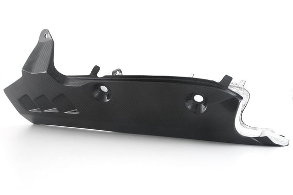 MOTOCORSE BELLY PAN R1M - OEM Exhaust - YAMAHA YZF-R1 (2020-) Trama del carbonio e finitura superficiale - 245T – Twill Lucido 3