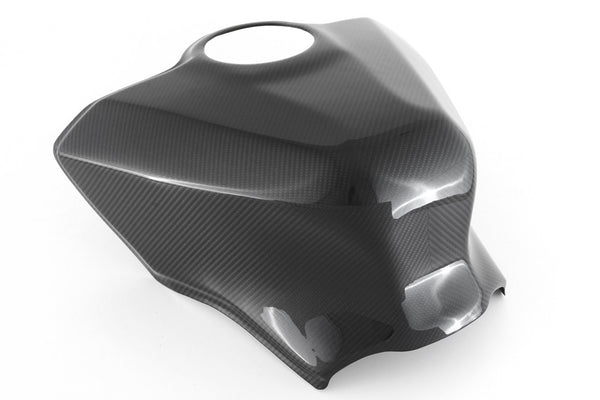 MOTOCORSE TANK EXTENSION - FULL  - YAMAHA YZF-R1 (2015-2024) Trama del carbonio e finitura superficiale - 200P – Plain Lucido 1