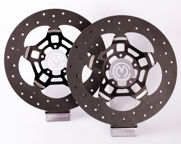 Pair of SICOM T-Drive 330x6mm carbon-ceramic front brake discs for DUCATI 1098/1198 - Panigale/Streetfighter V4 - Desmosedici RR 3