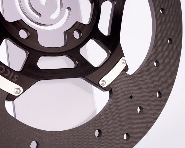 Pair of SICOM T-Drive 330x6mm carbon-ceramic front brake discs for DUCATI 1098/1198 - Panigale/Streetfighter V4 - Desmosedici RR 7