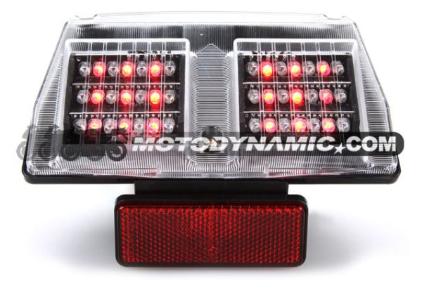MotoDynamic Sequential LED Tail Light Clear - Ducati 748 / 916 / 996 / 998 D-998-C