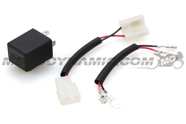 MotoDynamic LEDFR-01 Universal 12V 2-Prong Electronic LED Flasher Relay with Connector