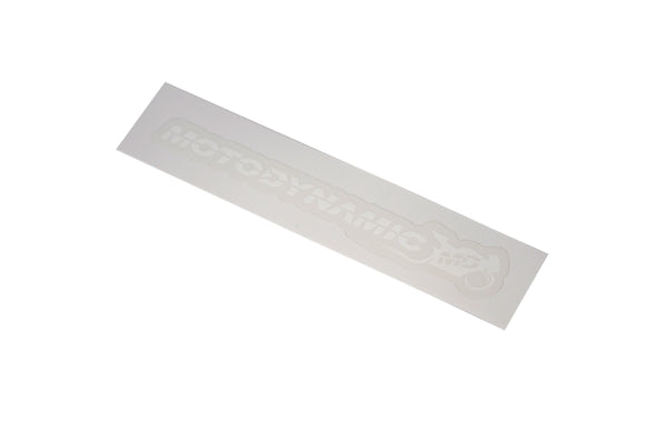 MotoDynamic STICKER-MD1 MotoDynamic Transparent Logo Vinyl Decal White 6 x 1 Inch