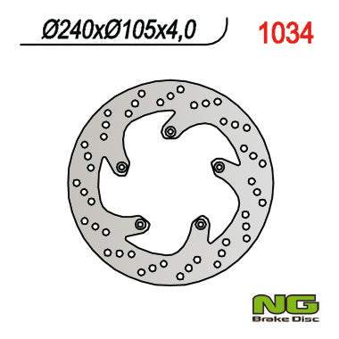 NG BRAKES NG1034 brake disc