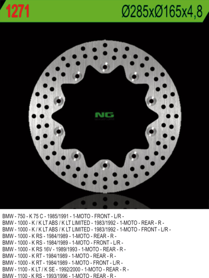 NG BRAKES NG1271 brake disc