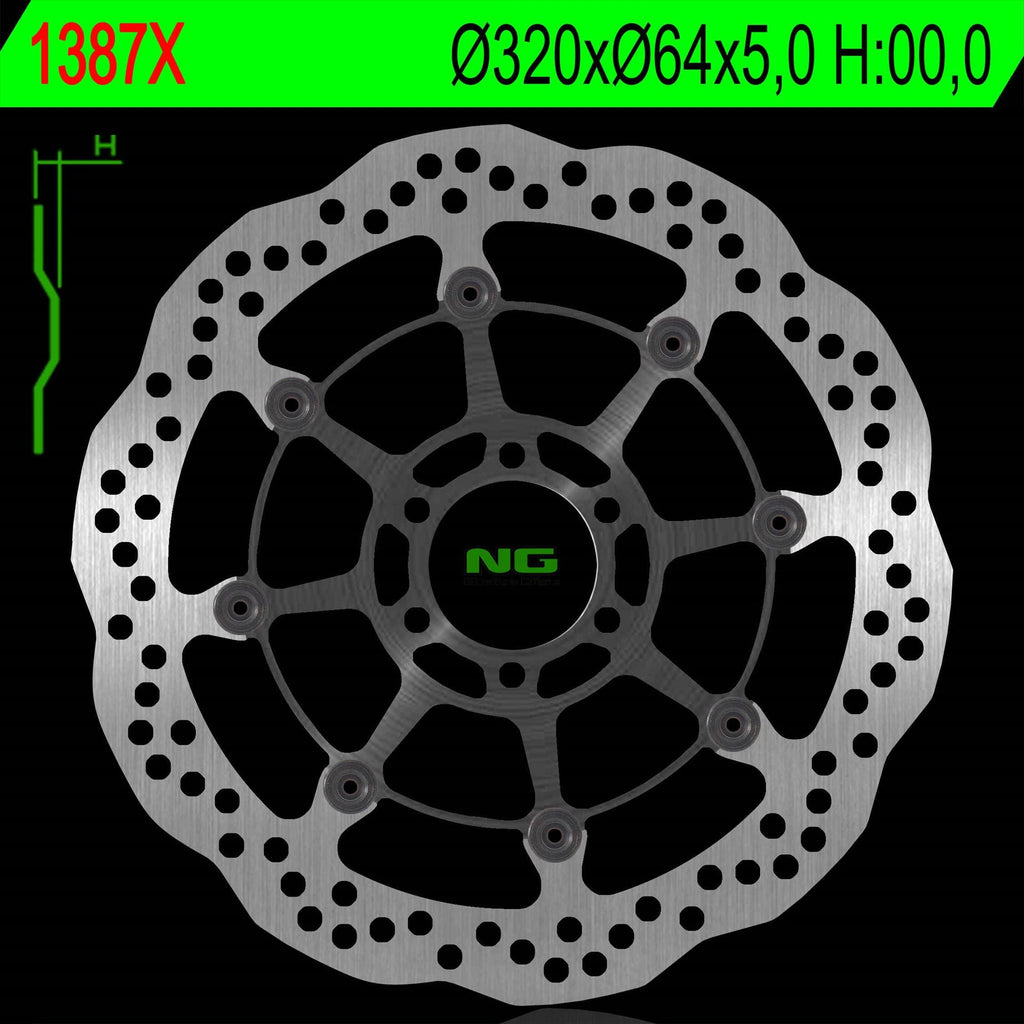NG BRAKES NG1387X brake disc