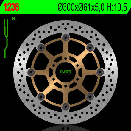 NG BRAKES NG1236 brake disc