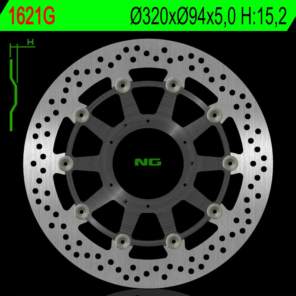 NG BRAKES NG1621G brake disc