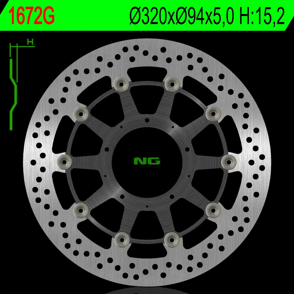 NG BRAKES NG1672G brake disc