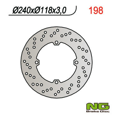 NG BRAKES NG198 brake disc