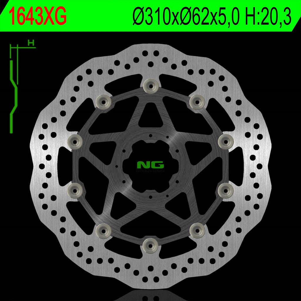 NG BRAKES NG1643XG brake disc