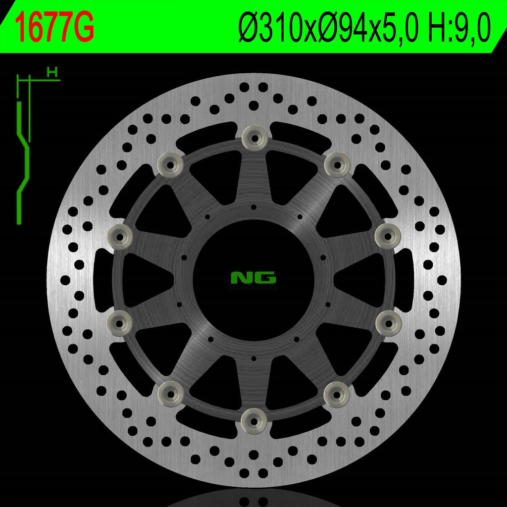 NG BRAKES NG1677G brake disc