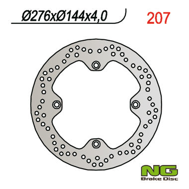 NG BRAKES NG207 brake disc