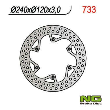 NG BRAKES NG733 brake disc