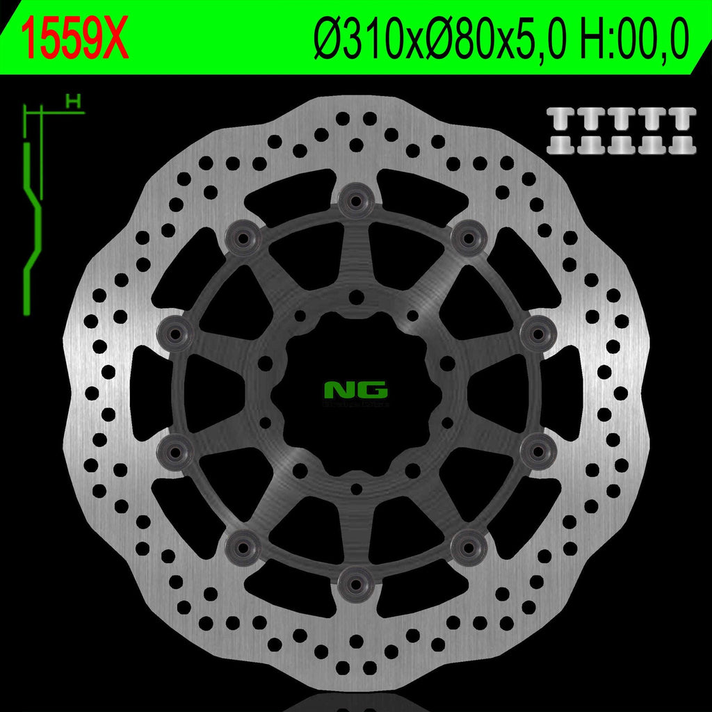 NG BRAKES NG1559X brake disc