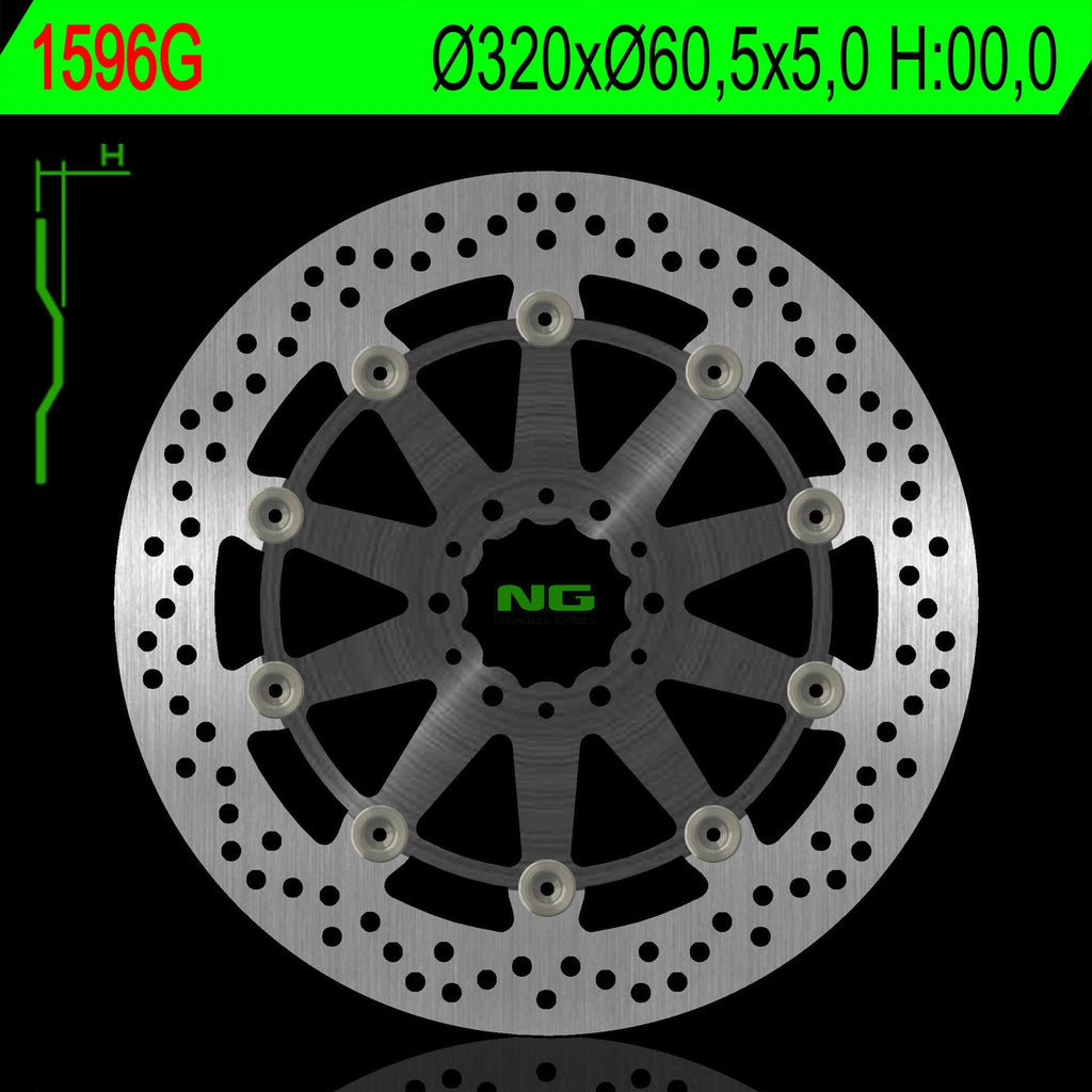 NG BRAKES NG1596G brake disc