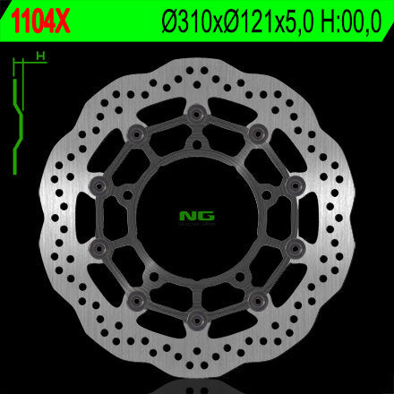 NG BRAKES NG1104X brake disc