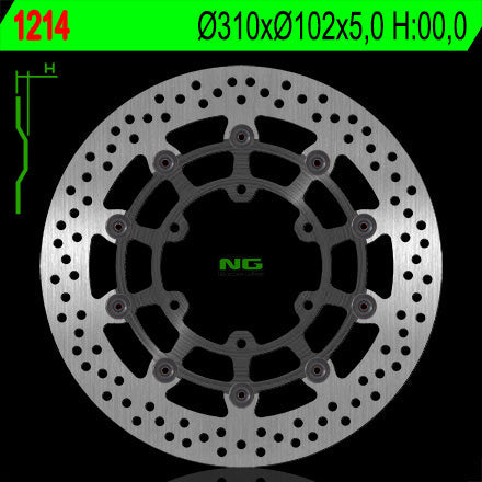 NG BRAKES NG1214 brake disc