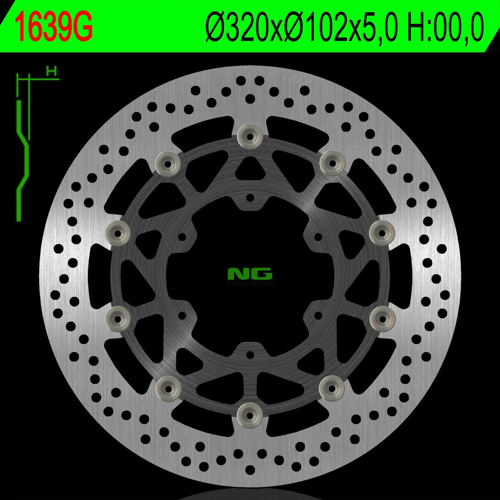 NG BRAKES NG1639G brake disc