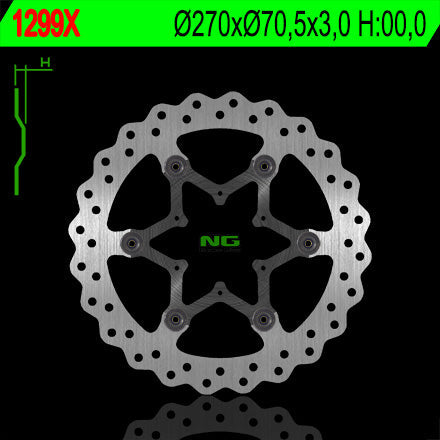 NG BRAKES NG1299X brake disc