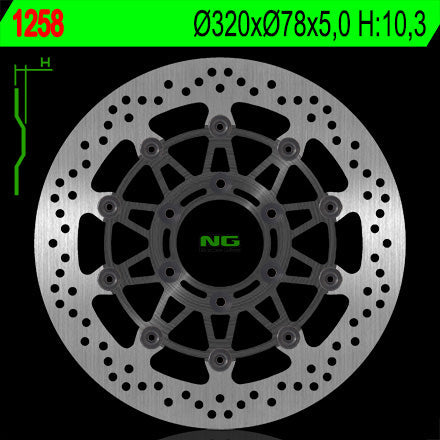 NG BRAKES NG1258 brake disc
