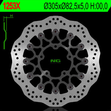 NG BRAKES NG1253X brake disc
