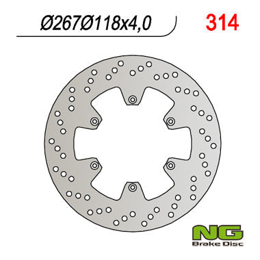NG BRAKES NG314 brake disc