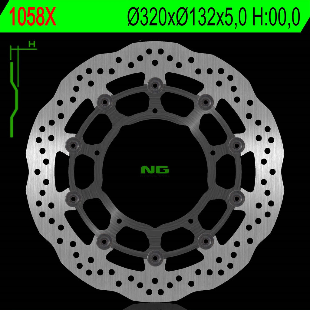 NG BRAKES NG1058X brake disc