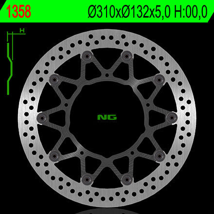 NG BRAKES NG1358 brake disc