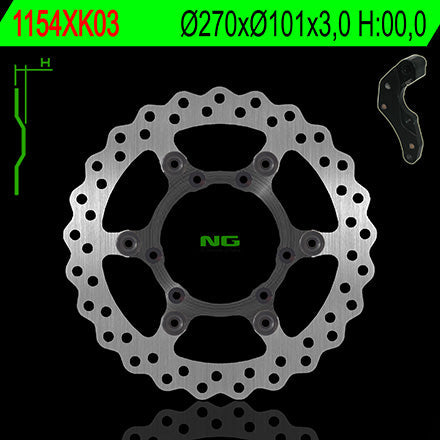 NG BRAKES NG1154XK03 brake disc