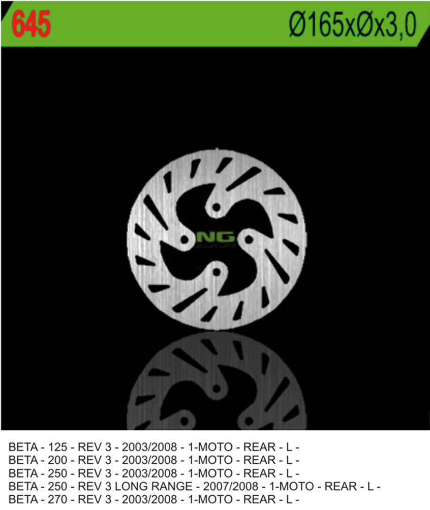 NG BRAKES NG645 brake disc