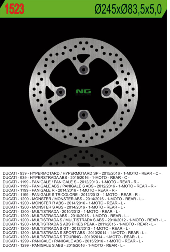 NG BRAKES NG1523 brake disc