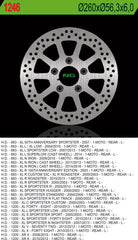 NG BRAKES NG1246 Rear Brake Disc – H.D SPORTSTER SPORTSTER XL / XL R ROADSTER (EEUU & ASIA)