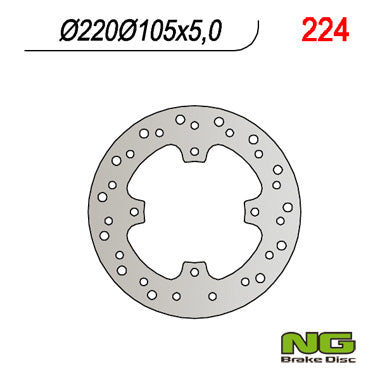 NG BRAKES NG224 brake disc