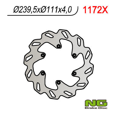 NG BRAKES NG1172X brake disc